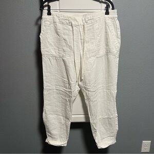 Old Navy White Linen Pants